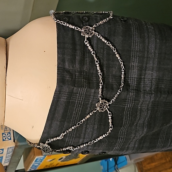 The Limited Accessories - Vintage THE LIMITED Silvertone Ornate Byzantine Design Belt